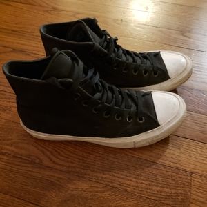 CONVERSE Chuck Taylor II All Star hi top SNEAKERS Cool BLACK Sz 7.5 Lunarlon.